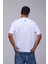 Beyaz Basic Oversize Fit Tişört 4