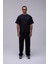 Siyah Basic Oversize Baskılı Tişört 1