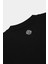Siyah Basic Oversize Baskılı Tişört 8