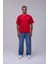 Kırmızı Basic Oversize Fit Tişört 1