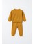 Unisex Çocuk Dikiş Detaylı 3 Iplik Hardal Alt Üst Takım 7