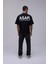 Beyaz Oversize Asap Slogan Baskılı Tişört 1