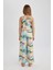 Kız Çocuk Wide Leg Geniş Paça Desenli Pantolon 9