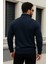 Erkek Trend Kışlık Lacivert Fermuarlı Sweatshirt 5