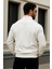 Erkek Trend Kışlık Beyaz Fermuarlı Sweatshirt 6