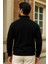 Erkek Kışlık Siyah Oversize Fermuarlı Sweatshirt 5