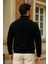 Erkek Kışlık Siyah Oversize Fermuarlı Sweatshirt 6