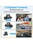 Araba Dvr Kamera 3 Kamera Lens 1080 P Hd Dash Kamera Video Kaydedici Siyah Dashcam 4