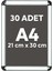 30 Adet A4 Eko Seri Çerçeve Rondo Köşe Aç Kapa Açılır Kapanır 1