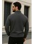 Erkek Trend Kışlık Antrasit Fermuarlı Sweatshirt 6