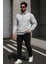 Erkek Trend Oversize Gri Fermuarlı Sweatshirt 1