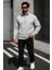 Erkek Trend Oversize Gri Fermuarlı Sweatshirt 2