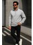 Erkek Trend Oversize Gri Fermuarlı Sweatshirt 3