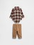 Bebek Çok Renkli Flannel Two-Piece Outfit Set 3
