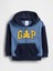 Erkek Bebek Mavi Gap Fermuarlı Logo Colorblock Sweatshirt 1