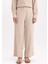Wide Leg Geniş Bol Paça Beli Lastikli Basic Düz Muslin Pantolon 11