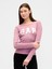 Kadın Pembe Gap Logo Waffle-Knit T-Shirt 1