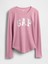 Kadın Pembe Gap Logo Waffle-Knit T-Shirt 2