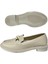 Shoes Kadın Bej Babet Loafer Makosen Cilt Günlük Ayakkabı 5