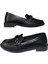 Shoes Kadın Siyah Babet Loafer Makosen Cilt Günlük Ayakkabı 1