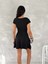 Kısa Kollu Mini Elbise - Siyah 2