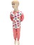 Kız Çocuk Kedi Desen Pijama Takım 6/11 Yaş 2