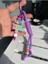 "less People More Dogs" Yazılı Mor Paracord Çanta Aksesuarı - Charm - Anahtarlık 2