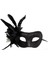 Bfs Siyah Renk Yandan Tüylü Pul Payet Işlemeli Parti Maskesi 23X12 cm 4
