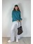 Kadın Bisiklet Yaka Üç Iplikli Uzun Kollu Oversize Basic Sweatshirt 3