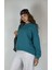 Kadın Bisiklet Yaka Üç Iplikli Uzun Kollu Oversize Basic Sweatshirt 4