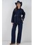 Kadın Bdart Cep Detaylı Ceket & Pantolon Kot Takım Lacivert 1