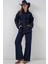Kadın Bdart Cep Detaylı Ceket & Pantolon Kot Takım Lacivert 3