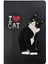 I Love Cat Desenli Deri Pet Evcil Hayvan Kedi Köpek Pasaport Sağlık Karnesi Kabı Kılıfı 1