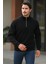Erkek Trend Premium Siyah Fermuarlı Sweatshirt 2