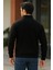 Erkek Trend Premium Siyah Fermuarlı Sweatshirt 5