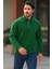 Erkek Trend Premium Yeşil Fermuarlı Sweatshirt 2