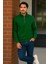 Erkek Trend Premium Yeşil Fermuarlı Sweatshirt 3