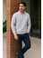 Erkek Trend Premium Gri Fermuarlı Sweatshirt 3