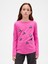 Kız Çocuk Pembe Grafik Baskılı T-Shirt 1