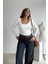 Beyaz Balerin Yaka Uzun Kollu Üst 3