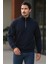 Erkek Trend Premium Lacivert Fermuarlı Sweatshirt 1