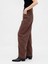 Kadın Kahverengi High Rise Ultrasoft Crossover Barrel Jean Pantolon 6