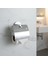Kapaklı Wc Kağıt Aparatı Vidalı Paslanmaz Metal Duvar Tuvalet Kağıtlık Banyo Aksesuarı Gümüş Krom 4