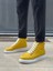 BA0713 Bağcıklı Sarı Yüksek Taban Erkek Tarz Spor Bot 2