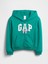 Kız Çocuk Turkuaz Relaxed Gap Logo Fermuarlı Sweatshirt 1