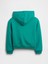 Kız Çocuk Turkuaz Relaxed Gap Logo Fermuarlı Sweatshirt 3