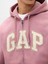 Erkek Açık Pembe Vintagesoft Arch Gap Logo Fermuarlı Sweatshirt 3