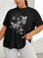 Kadın Kelebek Baskılı Oversize T-Shirt Rahat ve Şık Tasarım 1