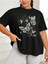 Kadın Kelebek Baskılı Oversize T-Shirt Rahat ve Şık Tasarım 4