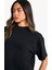 Oversize Unisex Siyah-Beyaz 2'li Düz T-Shirt 3